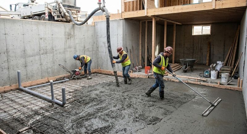 Basement Concrete Installation in Hazel Park, MI