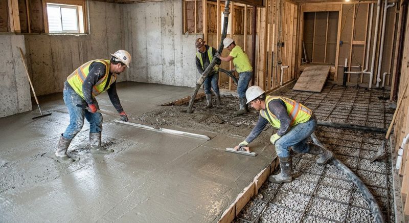 Basement Concrete Installation in Novi, MI
