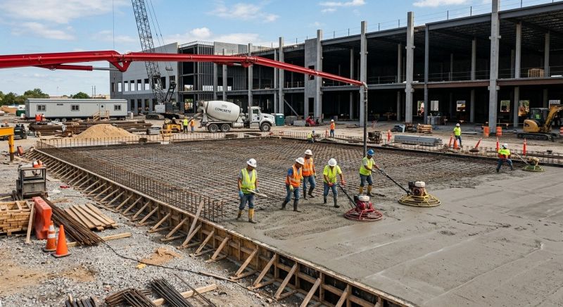 Commercial Slab Construction in Auburn Hills, MI