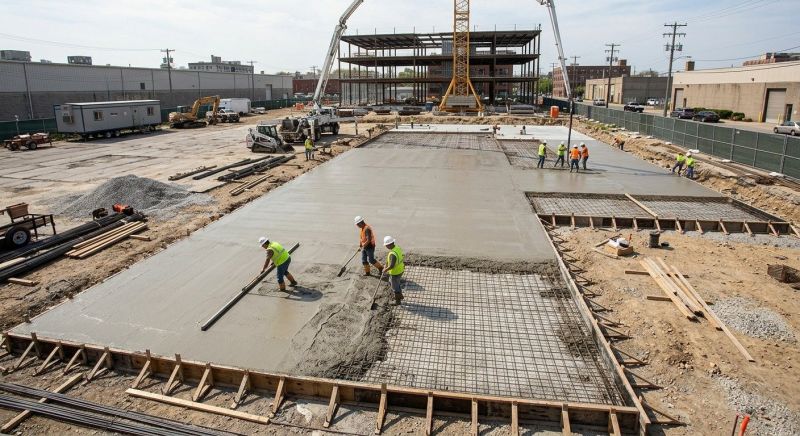 Commercial Slab Installation in Northville, MI