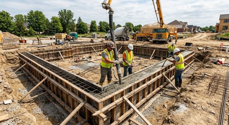 Foundation Wall Pouring in Clarkston, MI