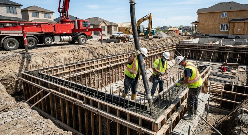 Foundation Wall Pouring in Walled Lake, MI
