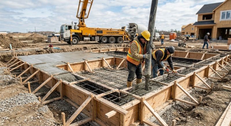Poured Foundation Installation in Novi, MI