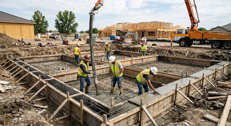 Poured Foundation Installation in Novi, MI